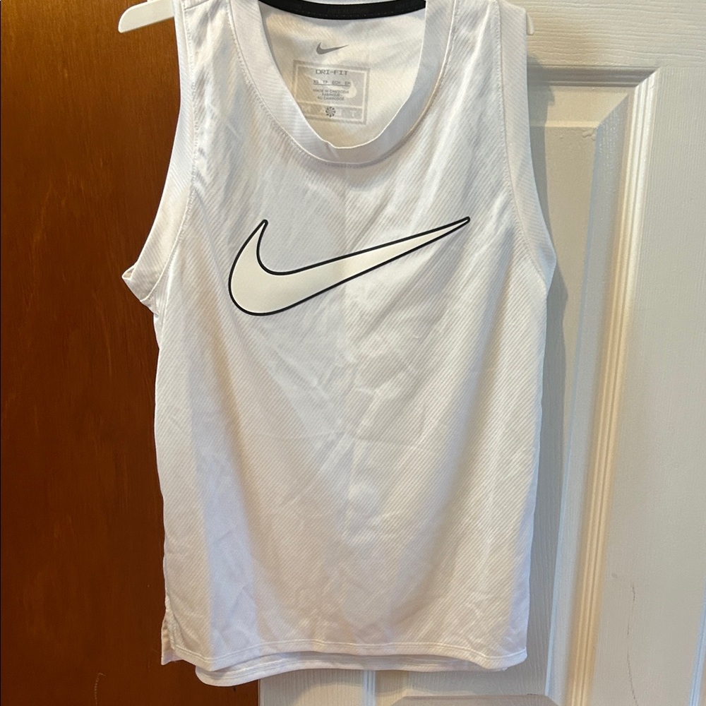 Nike White Athletic Tank Top